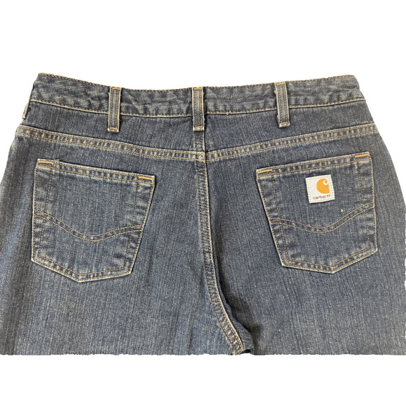 Carhartt Jeans Mens 36x34 Blue Relaxed Fit Straight Leg Denim Workwear Pants - Picture 1 of 7